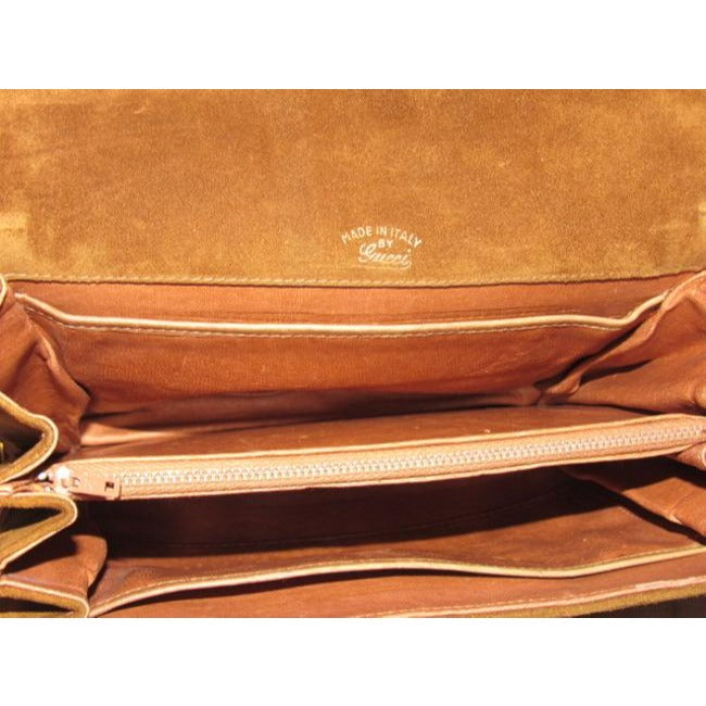 Gucci Vintage Pursesdesigner Purses Camel Suede And Leather Shoulder Bag