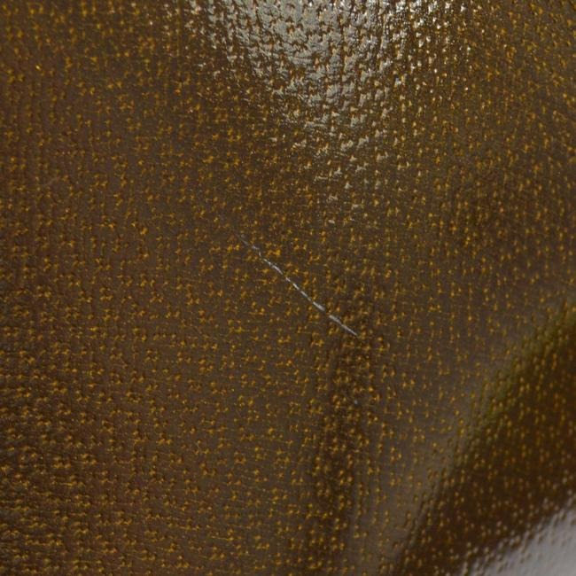 Gucci Vintage Brown Speckled And Glossy Leather With Bamboo Handle Hobo Bag