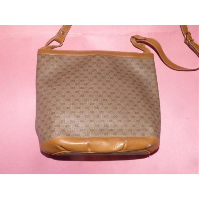 Gucci Blue Micro G Print Leather Bucket Bag Satchel