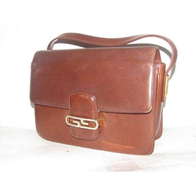 Gucci Vintage Pursesdesigner Purses Caramel Brown Leather Shoulder Bag