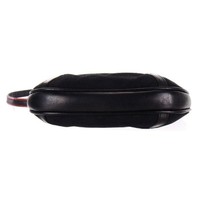 Gucci Gg Shoulder W Guccissima Print Canvasleather Pouchette Raised Black Micro Gred Trim Supreme Ca