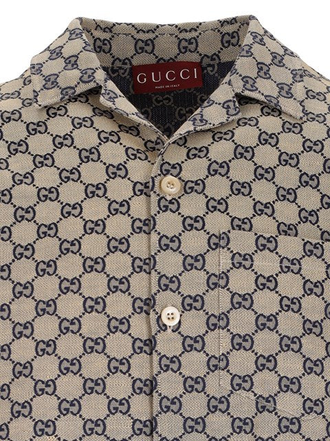 Gucci Men Logo Print Shirt