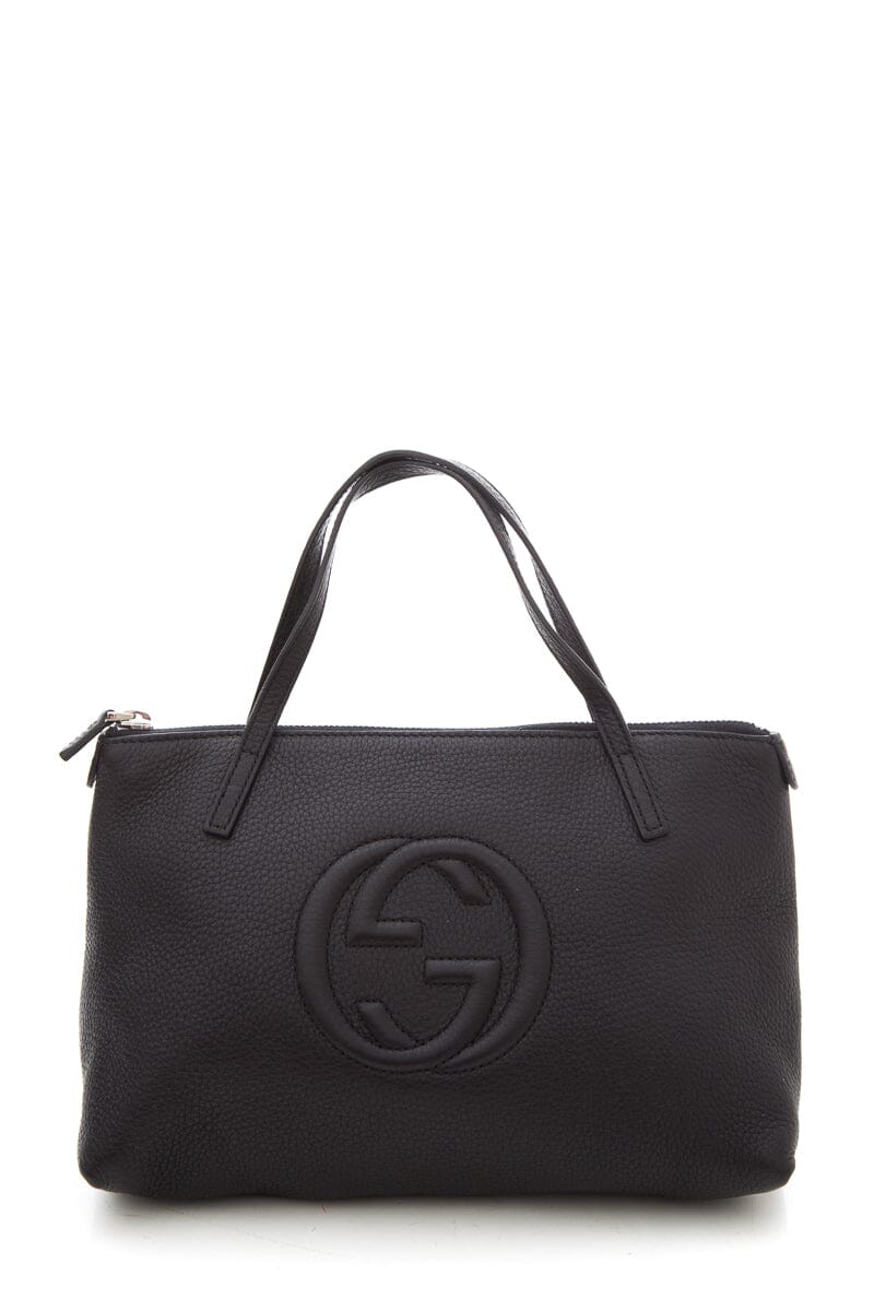 Gucci Black Small Pebbled Leather Soho Handbag