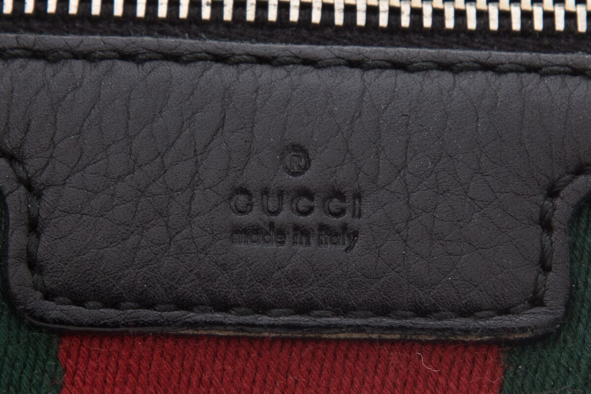 Gucci Black Leather Mini Bowler Handbag