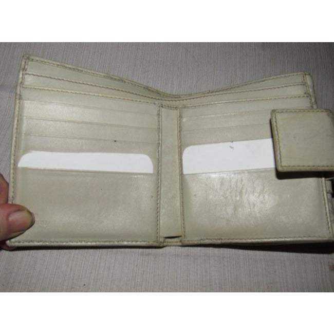 Gucci Guccissma Print Taupe Brown Leather Wallet