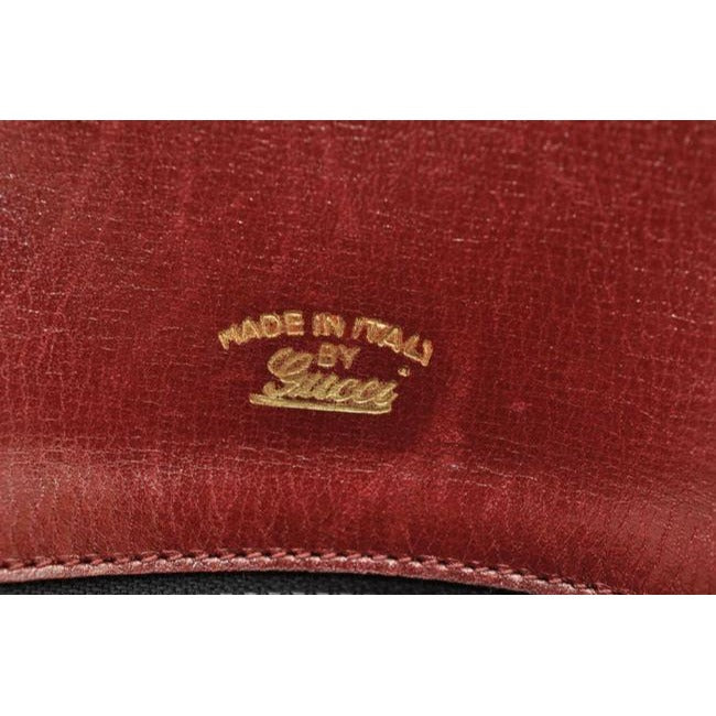 Gucci Red Leather Jackie Satchel w Gold G Twist Clasp