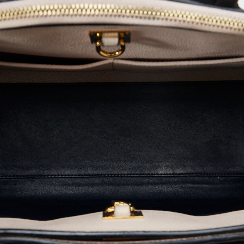 Louis Vuitton City Steamer MM Handbag M42496 Navy Beige Calf