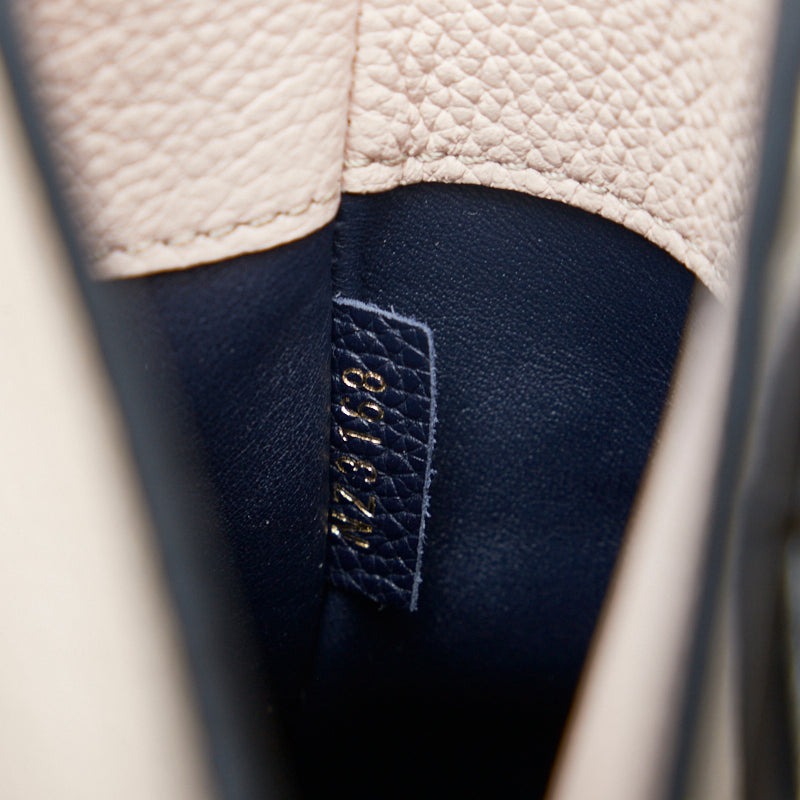 Louis Vuitton City Steamer MM Handbag M42496 Navy Beige Calf