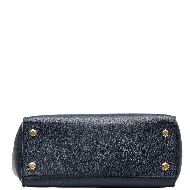 Louis Vuitton City Steamer MM Handbag M42496 Navy Beige Calf
