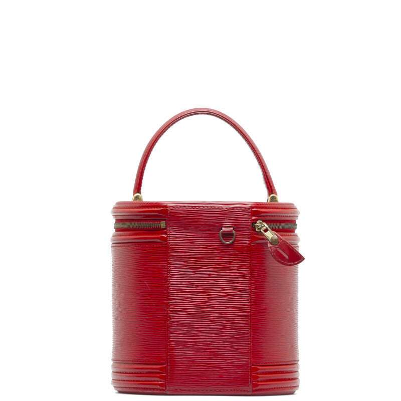 Louis Vuitton Epi Cannes Handbag Vanity Bag M48037 Castilian Red