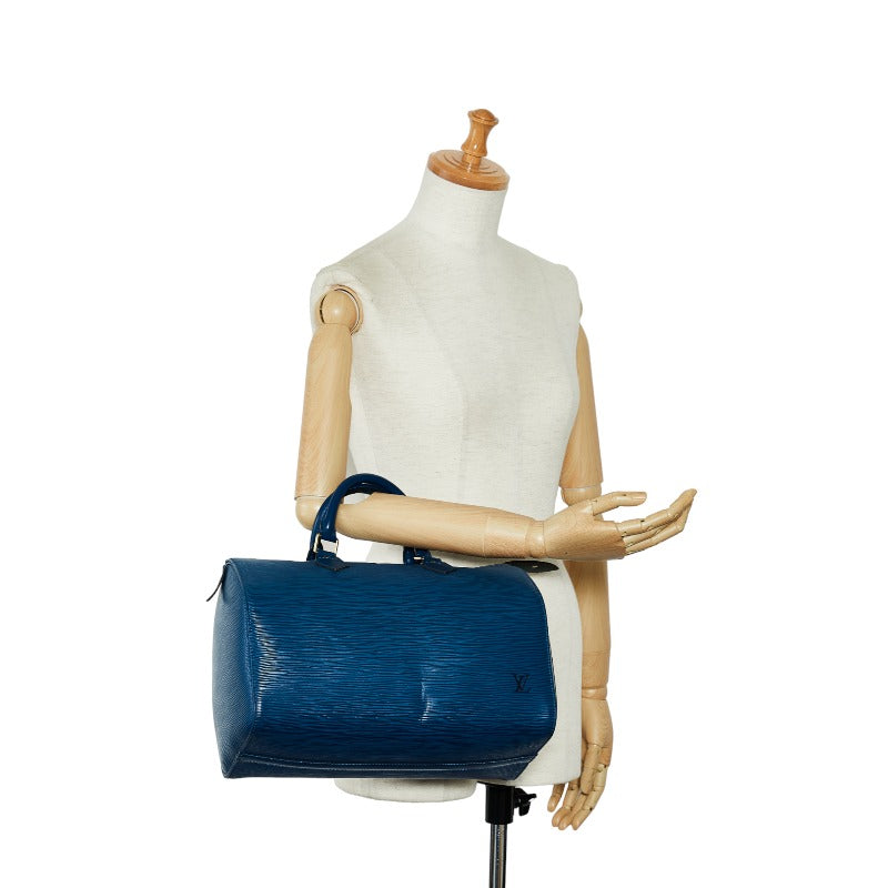 Louis Vuitton Epi Speedy 30 Handbag M43005 Toledo Blue