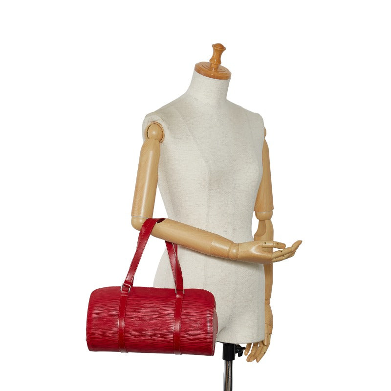 Louis Vuitton Epi Souffro Handbag M52227 Castilian Red
