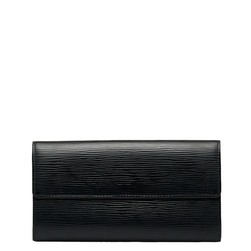 Louis Vuitton Epi Portefeuil Sara Long Wallet M63742 Noir Black