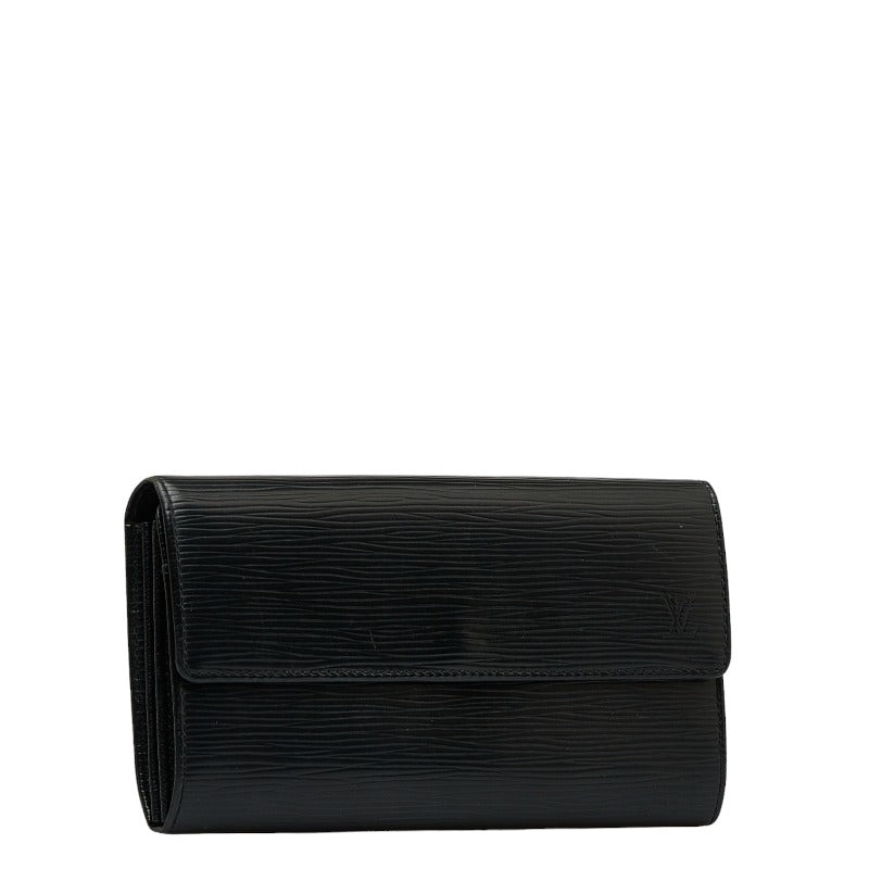 Louis Vuitton Epi Portefeuil Sara Long Wallet M63742 Noir Black
