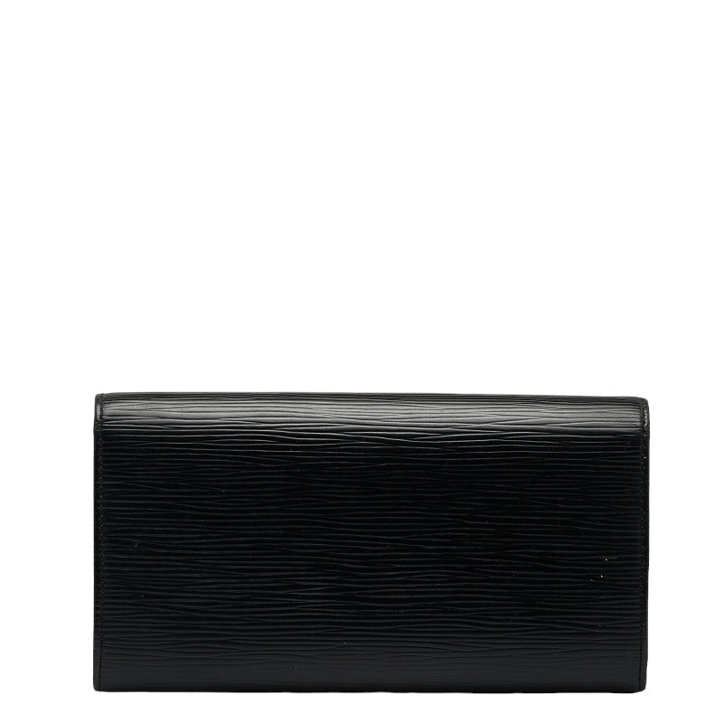 Louis Vuitton Epi Portefeuil Sara Long Wallet M63742 Noir Black
