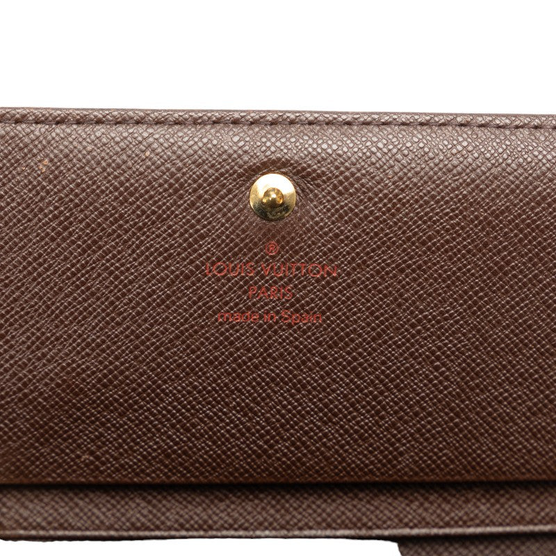 Louis Vuitton Damier Portefeuil Monet Vier Tresol Bi-Fold Wallet N61736 Brown