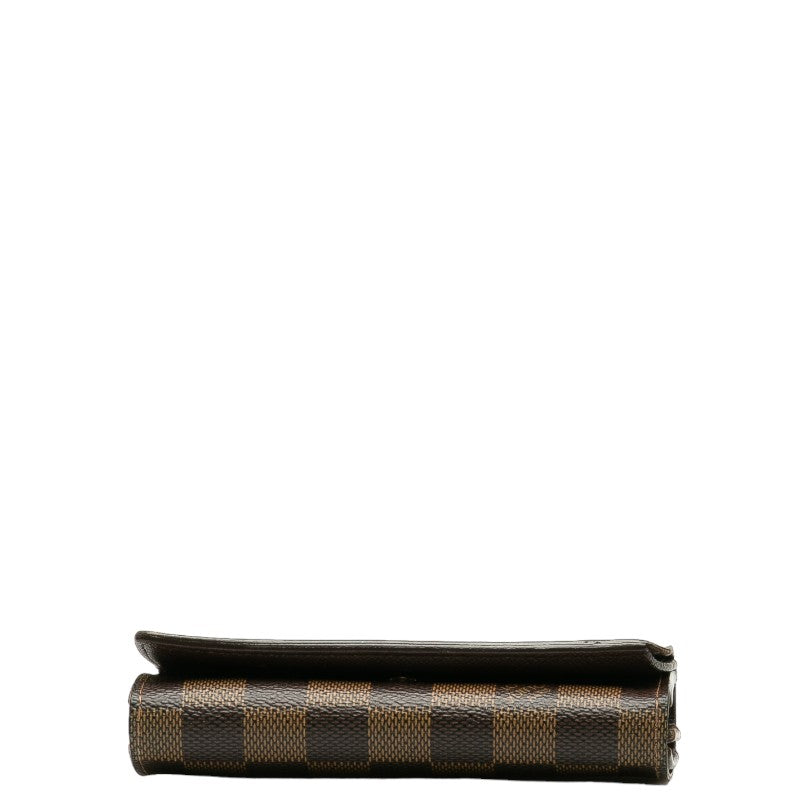 Louis Vuitton Damier Portefeuil Monet Vier Tresol Bi-Fold Wallet N61736 Brown
