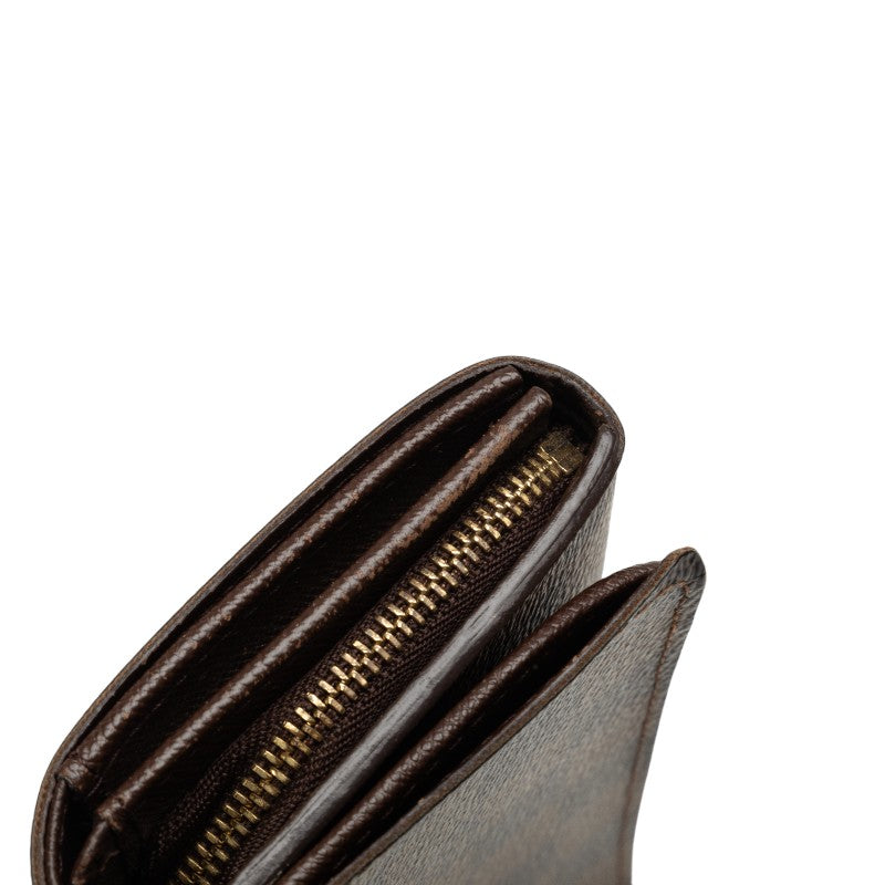 Louis Vuitton Damier Portefeuil Monet Vier Tresol Bi-Fold Wallet N61736 Brown