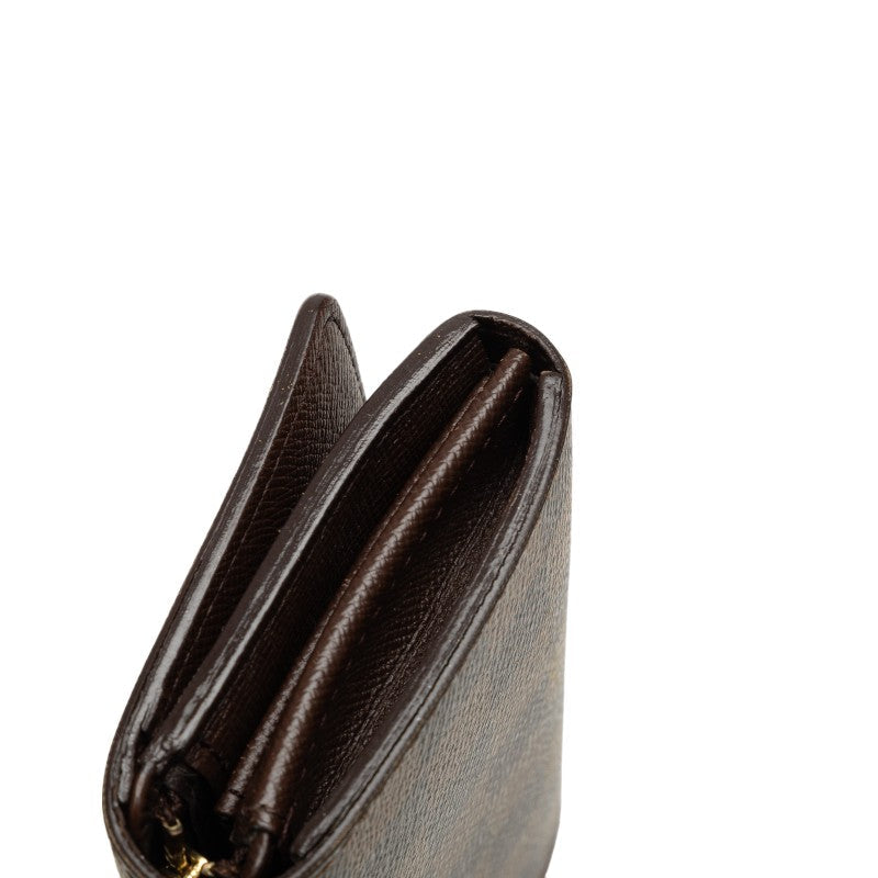 Louis Vuitton Damier Portefeuil Monet Vier Tresol Bi-Fold Wallet N61736 Brown