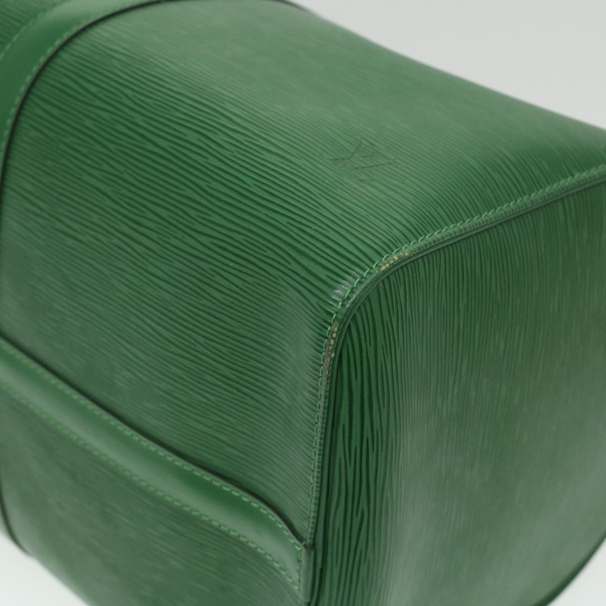Louis Vuitton Green Leather Keepall 45 travel bag