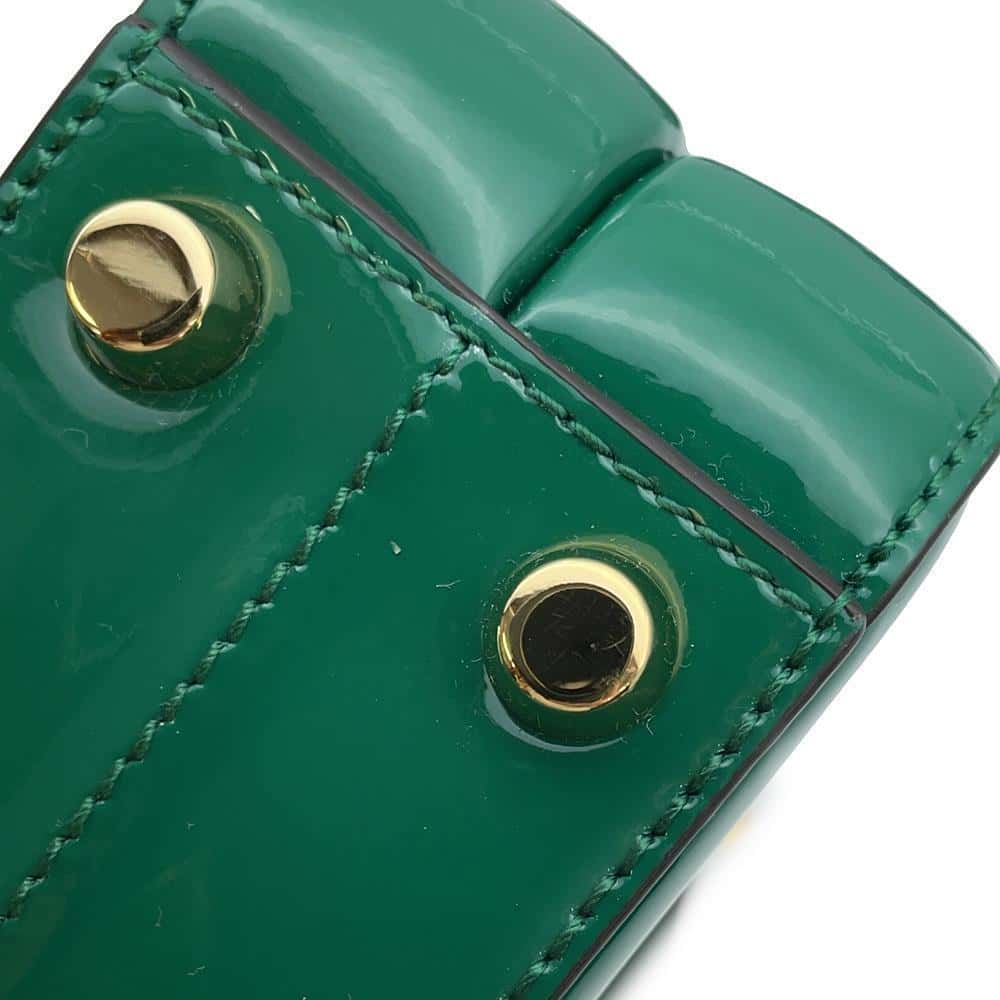 GUCCI 1969 Sylvie Green589479 Patent Leather