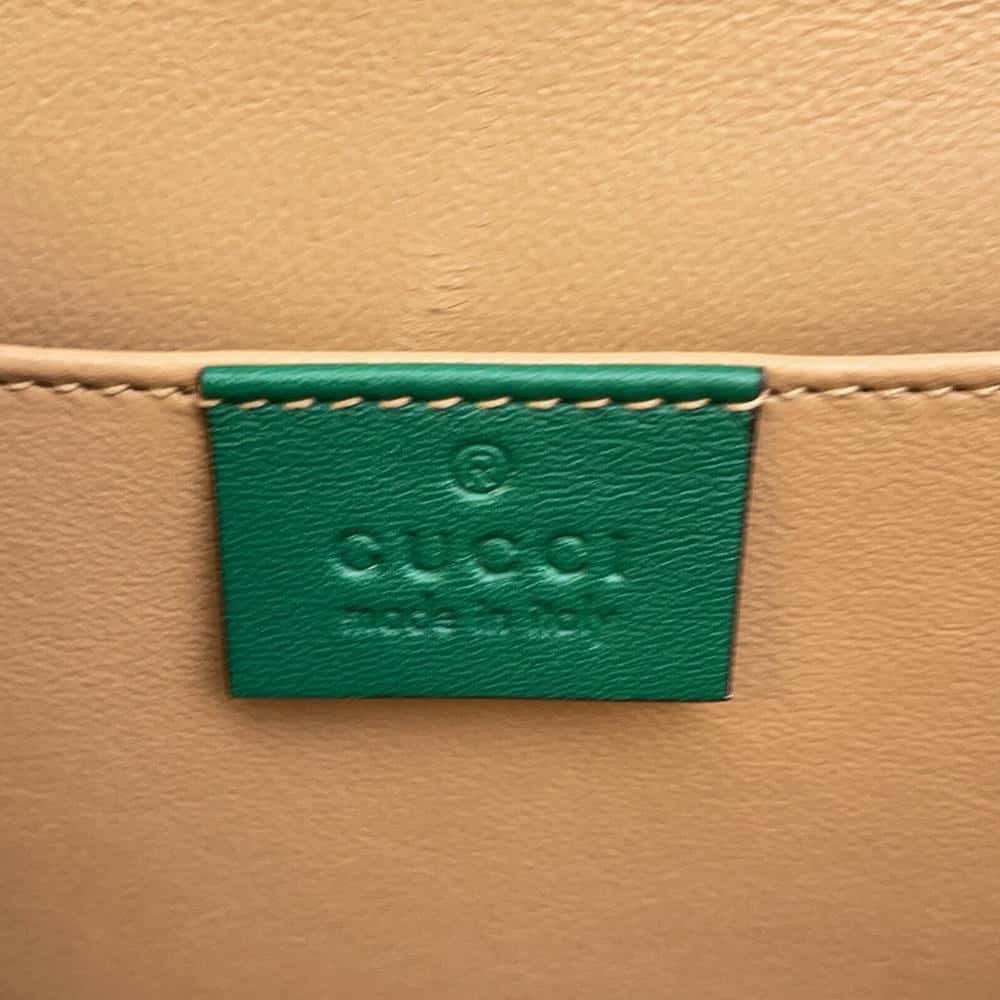 GUCCI 1969 Sylvie Green589479 Patent Leather