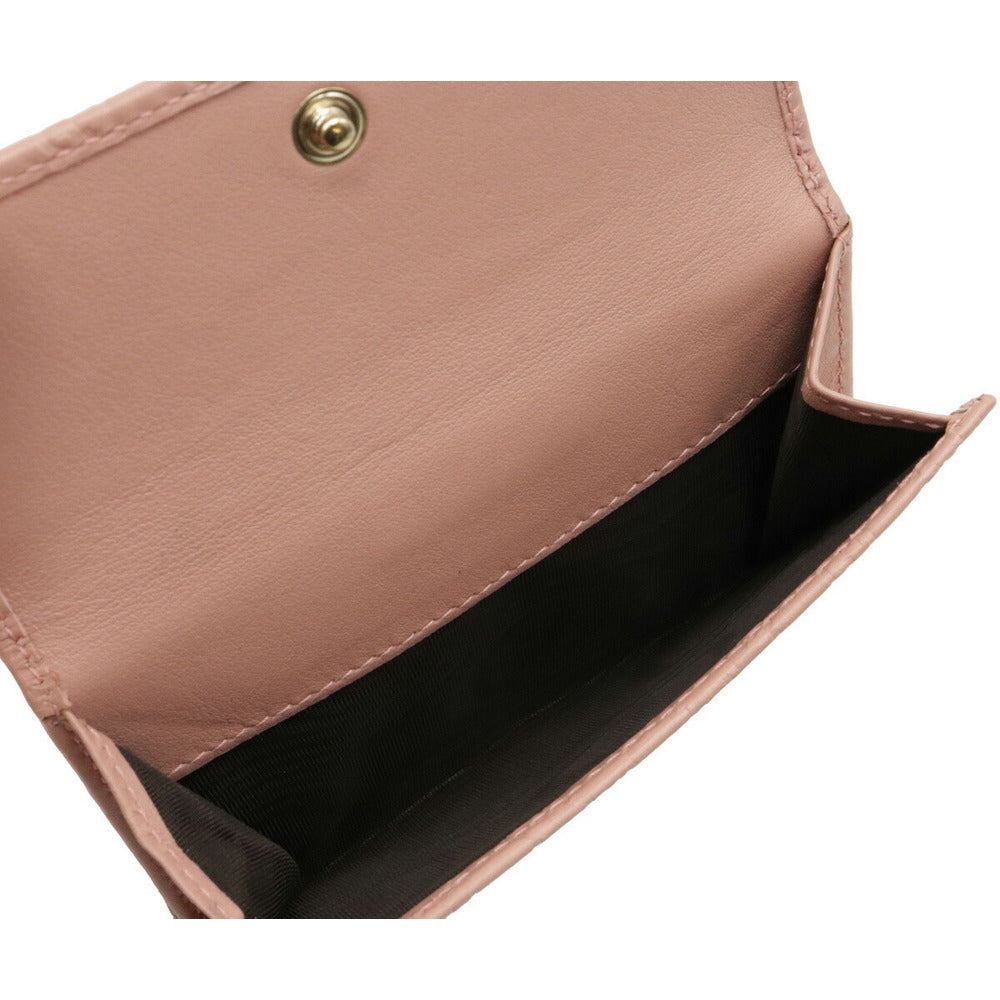Gucci GG Microguccissima Card Case Snap Wallet in Pink