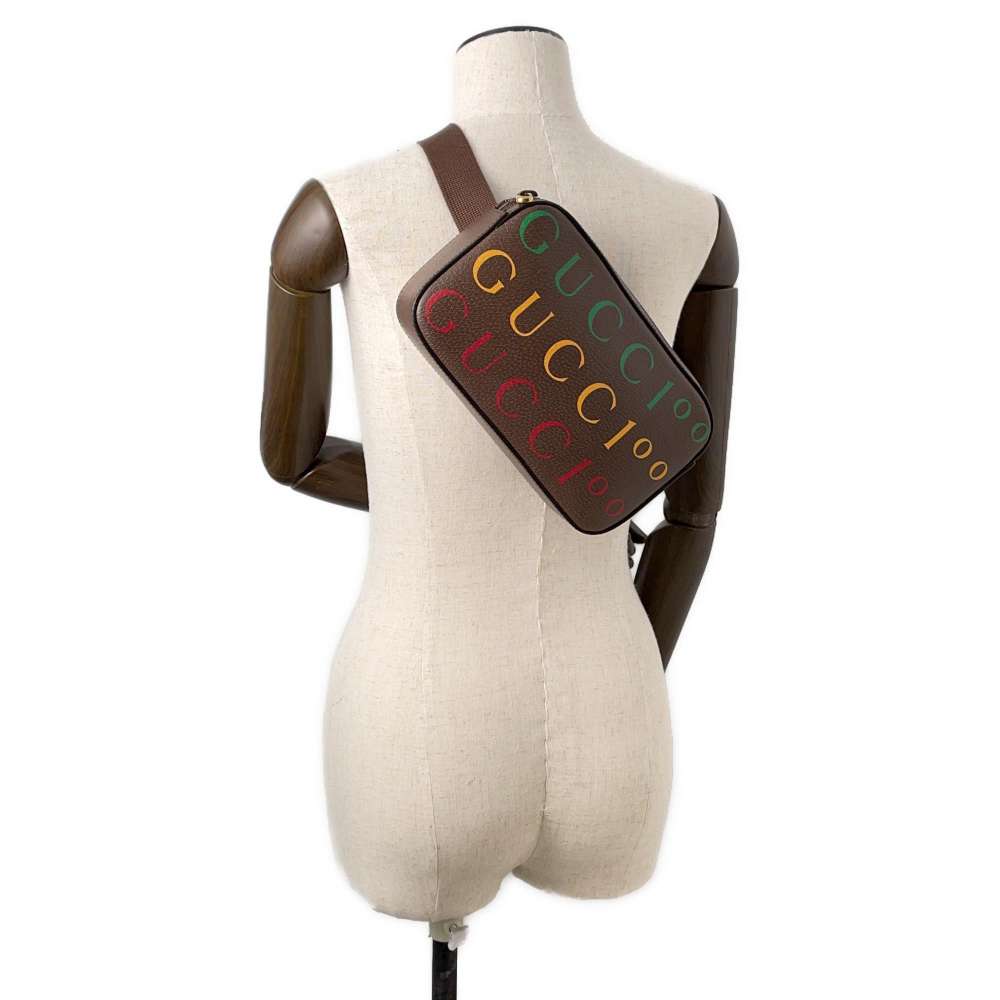 GUCCI Belt bag 100th anniversary limited edition Brown602695 Leather