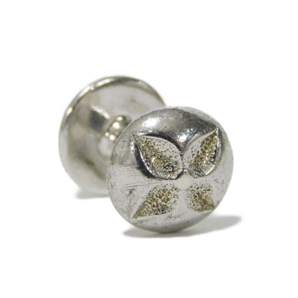 LOUIS VUITTON cuffs M30976 Ag925 Silver Monogram Flower Buton de Manchette motif