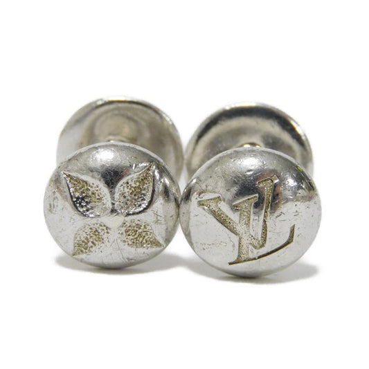 LOUIS VUITTON cuffs M30976 Ag925 Silver Monogram Flower Buton de Manchette motif