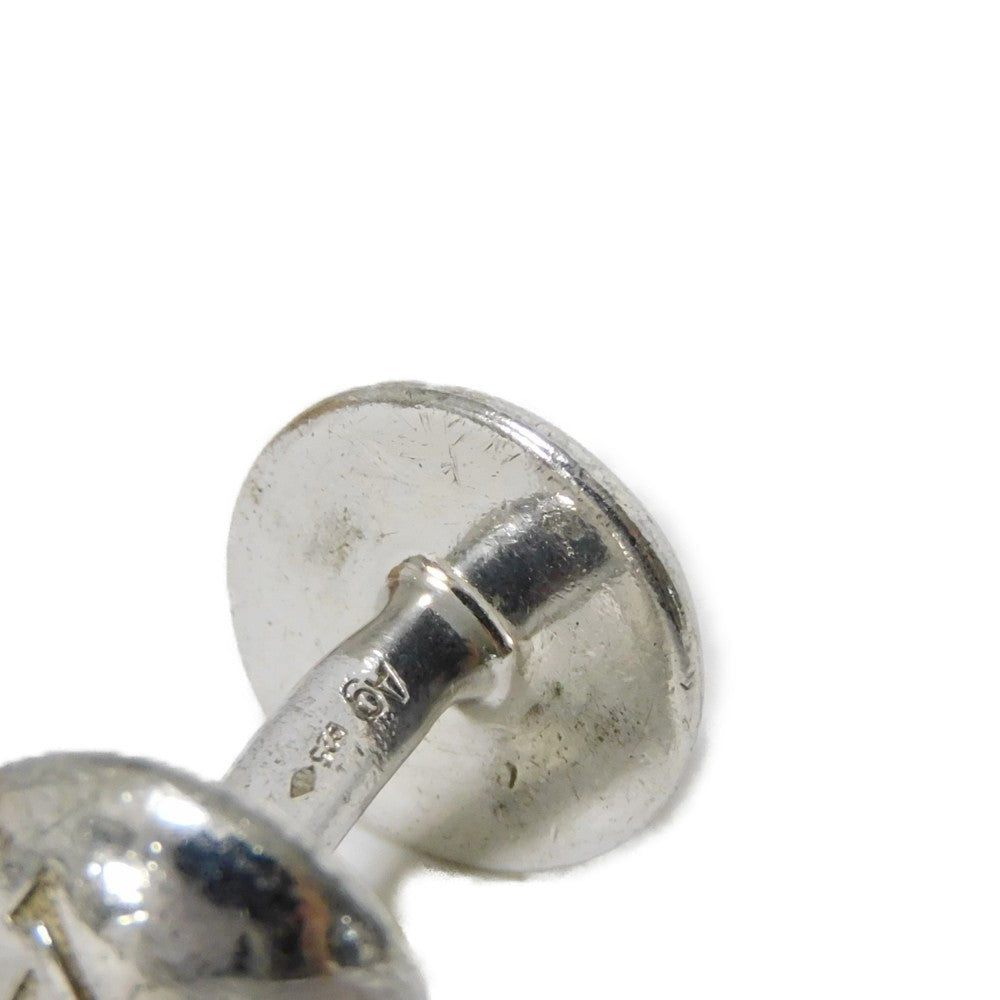 LOUIS VUITTON cuffs M30976 Ag925 Silver Monogram Flower Buton de Manchette motif