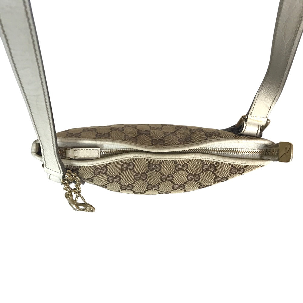 GUCCI Shoulder Bag 144388 001013 GG canvas Beige white Cross body Sherry line Women Used