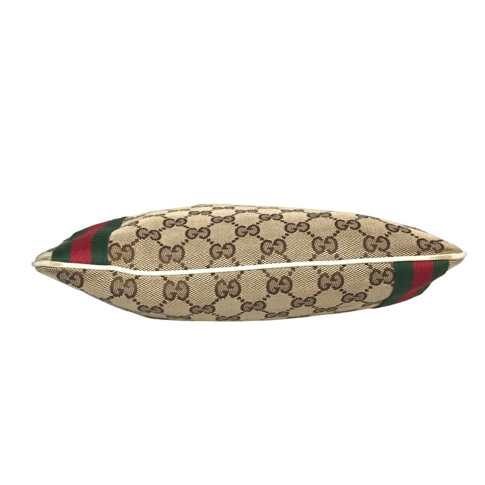 GUCCI Shoulder Bag 144388 001013 GG canvas Beige white Cross body Sherry line Women Used