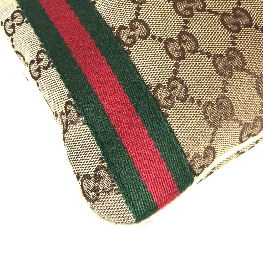 GUCCI Shoulder Bag 144388 001013 GG canvas Beige white Cross body Sherry line Women Used