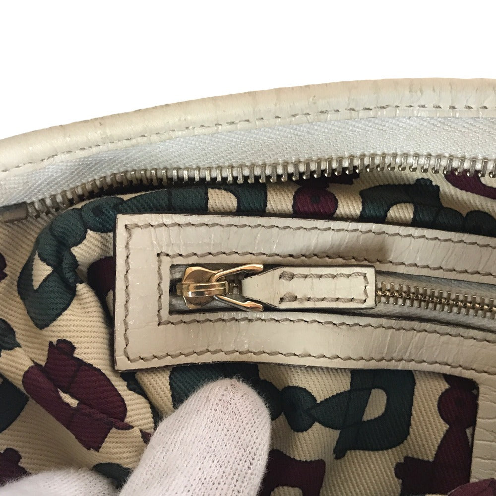 GUCCI Shoulder Bag 144388 001013 GG canvas Beige white Cross body Sherry line Women Used