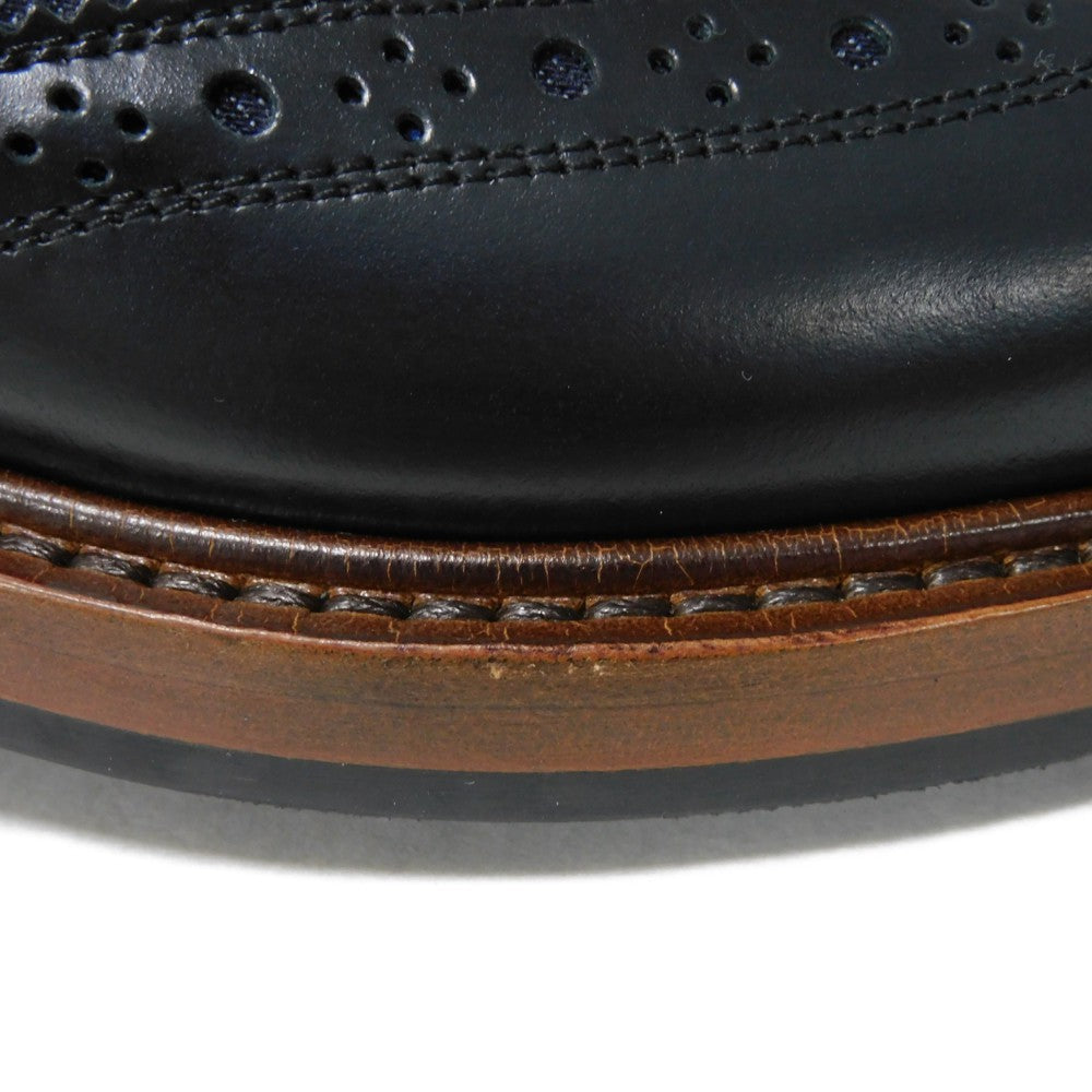 LOUIS VUITTON Dress shoes 1A3PDN Denim canvas x cowhide leather Indigo LV logo Voltaire Rhine Derby 5