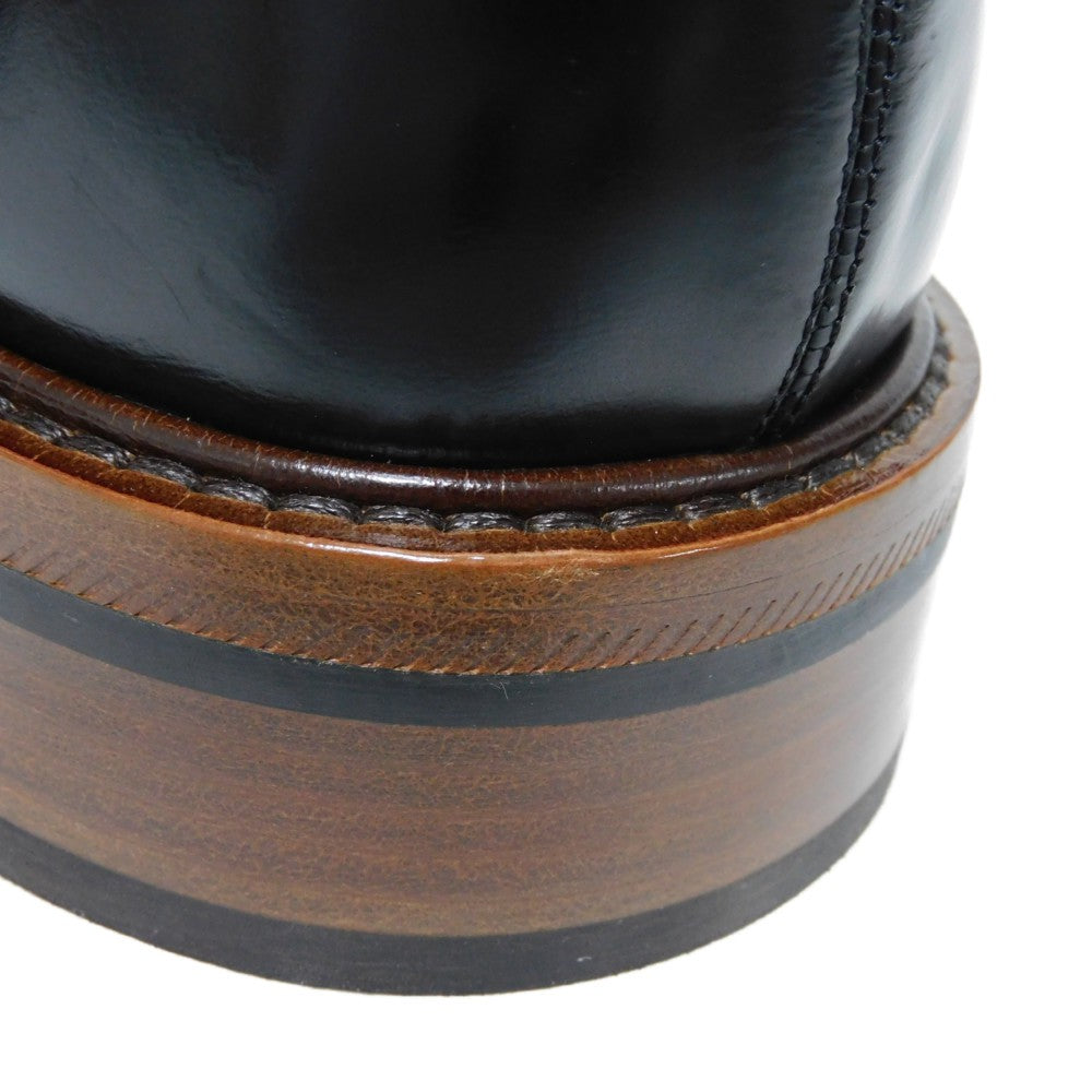LOUIS VUITTON Dress shoes 1A3PDN Denim canvas x cowhide leather Indigo LV logo Voltaire Rhine Derby 5