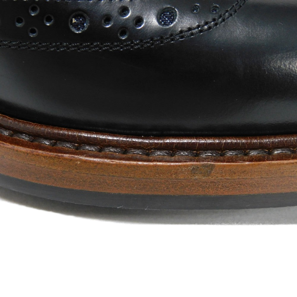 LOUIS VUITTON Dress shoes 1A3PDN Denim canvas x cowhide leather Indigo LV logo Voltaire Rhine Derby 5