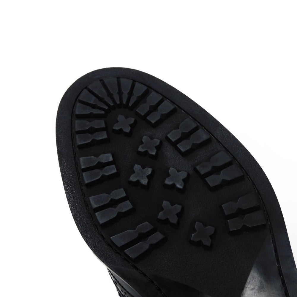 LOUIS VUITTON Dress shoes 1A3PDN Denim canvas x cowhide leather Indigo LV logo Voltaire Rhine Derby 5