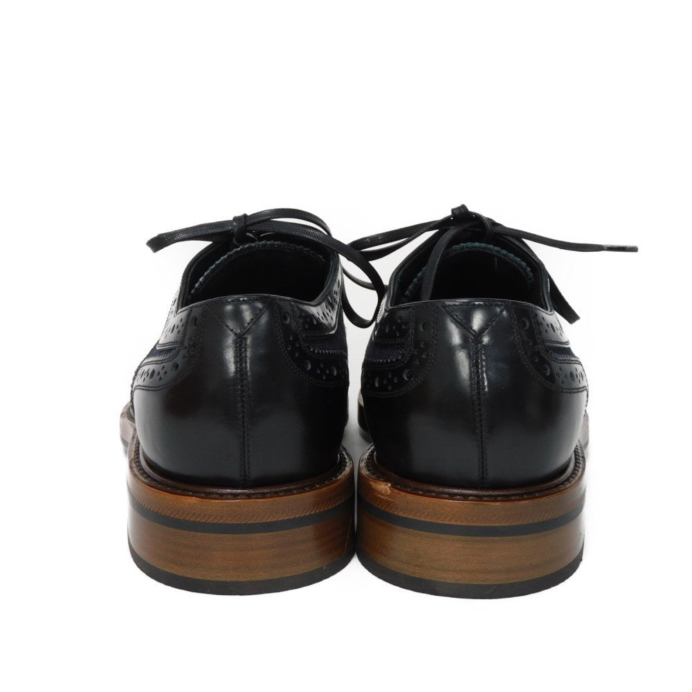 LOUIS VUITTON Dress shoes 1A3PDN Denim canvas x cowhide leather Indigo LV logo Voltaire Rhine Derby 5