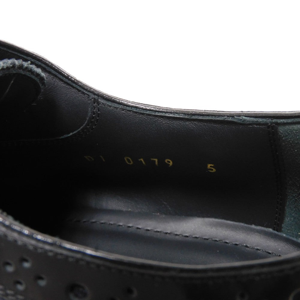 LOUIS VUITTON Dress shoes 1A3PDN Denim canvas x cowhide leather Indigo LV logo Voltaire Rhine Derby 5