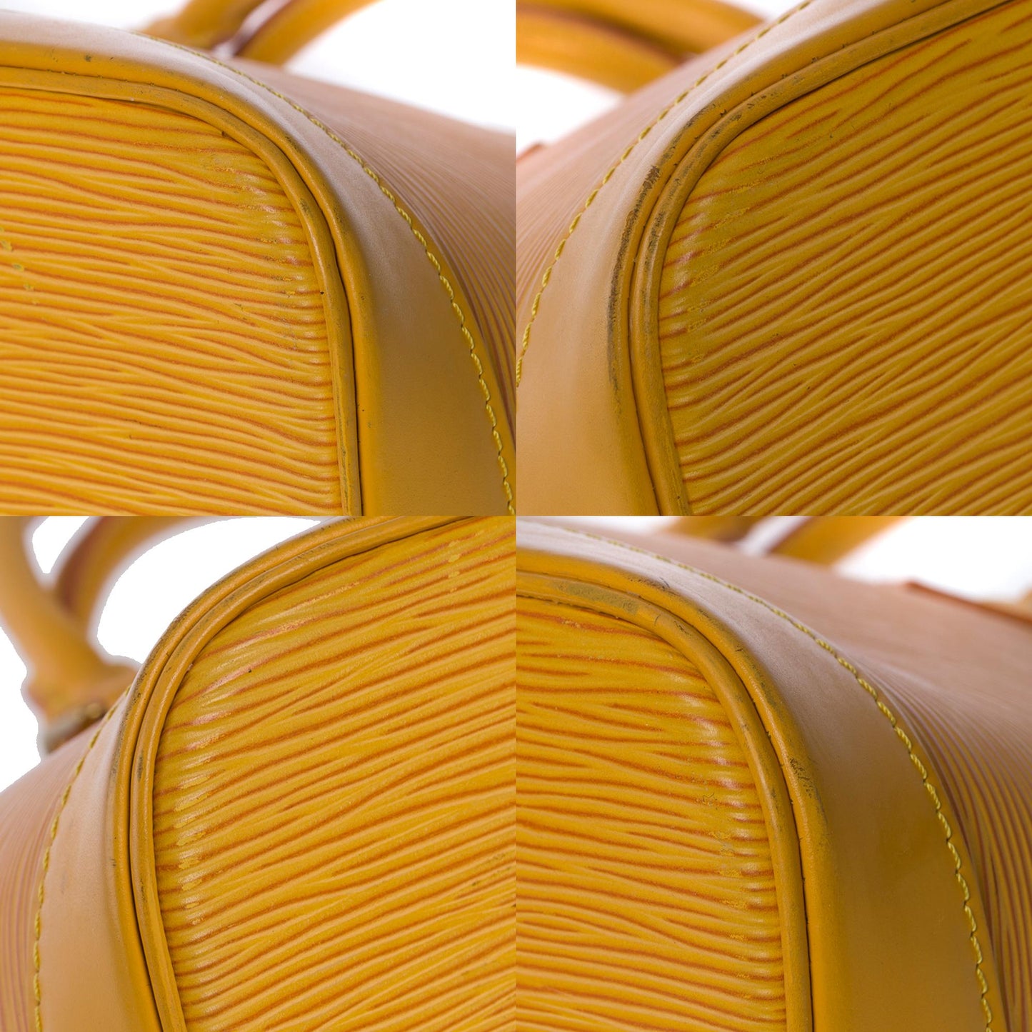LOUIS VUITTON Alma handbag in Yellow epi leather with gold hardware