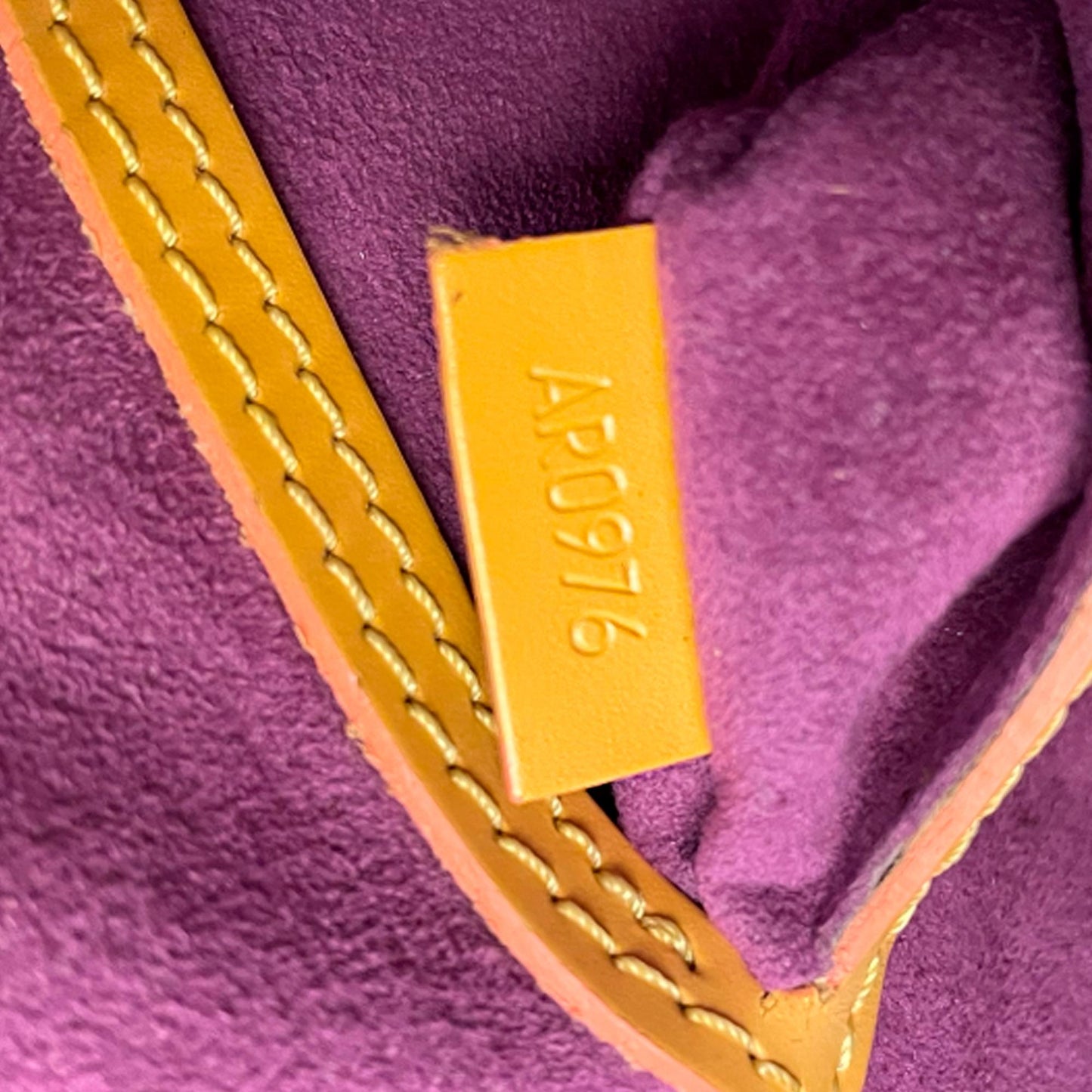 LOUIS VUITTON Alma handbag in Yellow epi leather with gold hardware