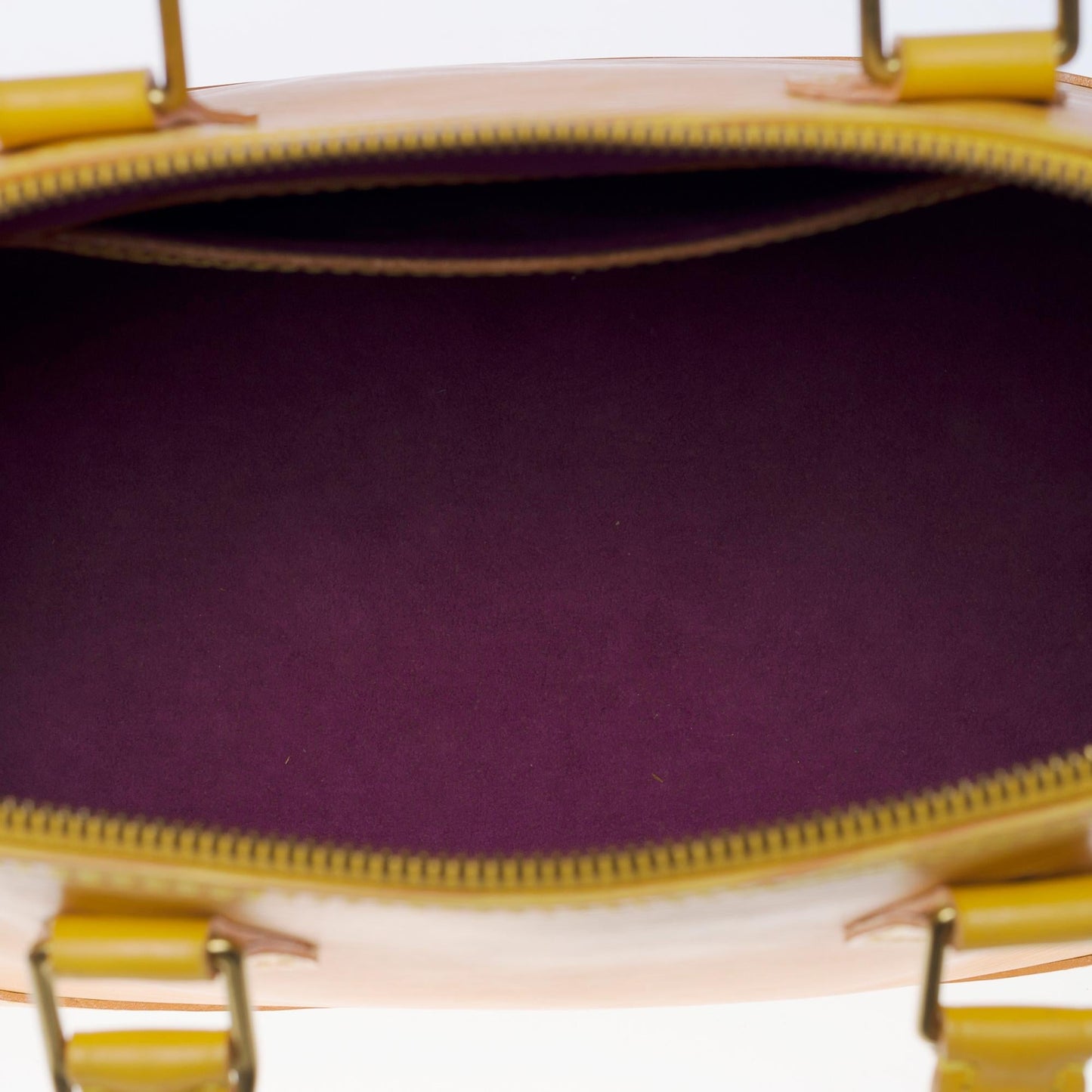 LOUIS VUITTON Alma handbag in Yellow epi leather with gold hardware