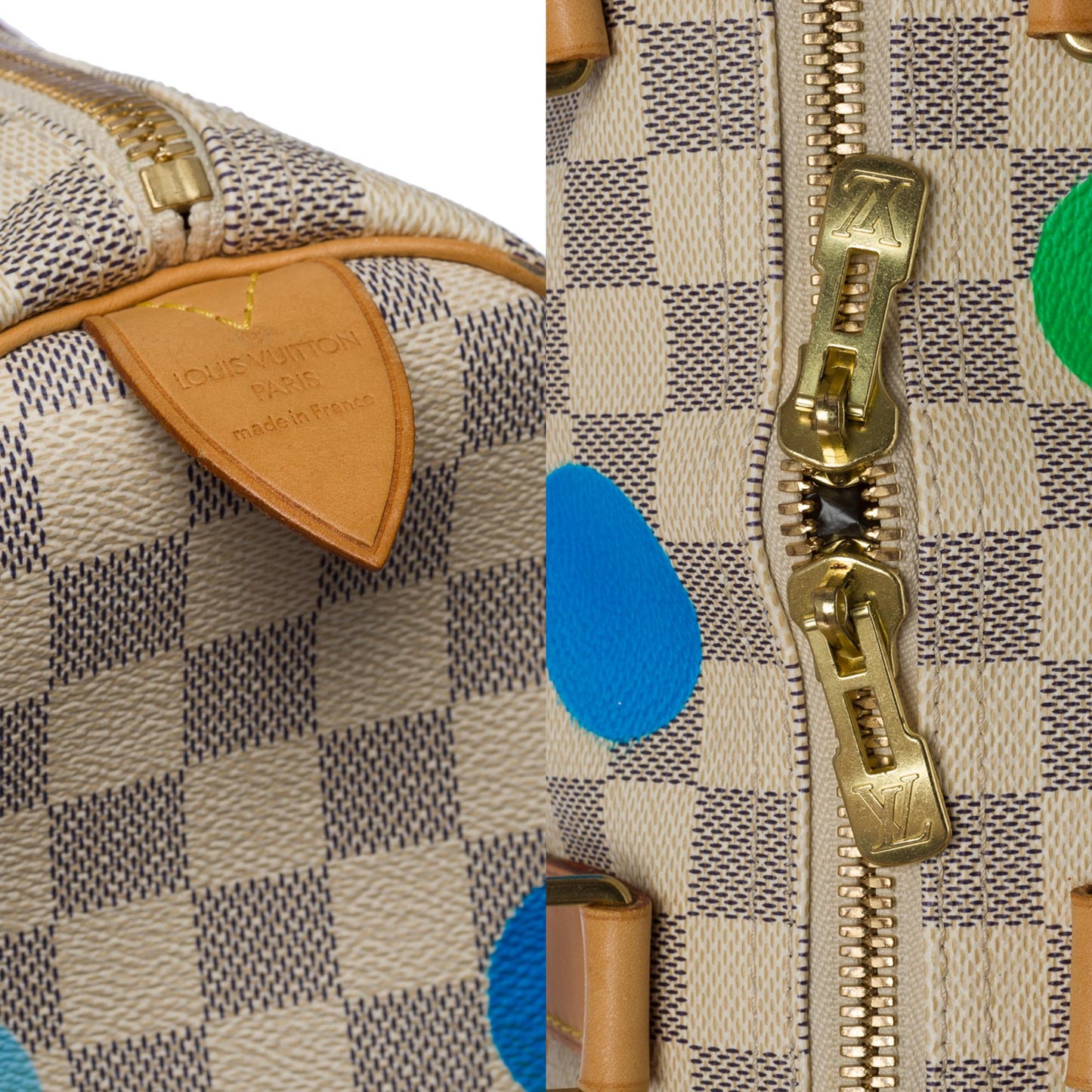 LOUIS VUITTON Customized "Summer X Spring" Keepall 50 travel bag in azure canvas