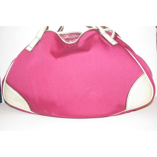 Gucci Bag And Boulevard Tote With Logo On Front Bubblegum Pink Canvas Leather Tote