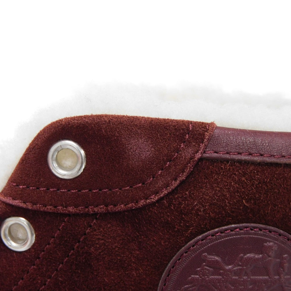 HERMES sneakers suede Bordeaux Bookplate Jimmy 35