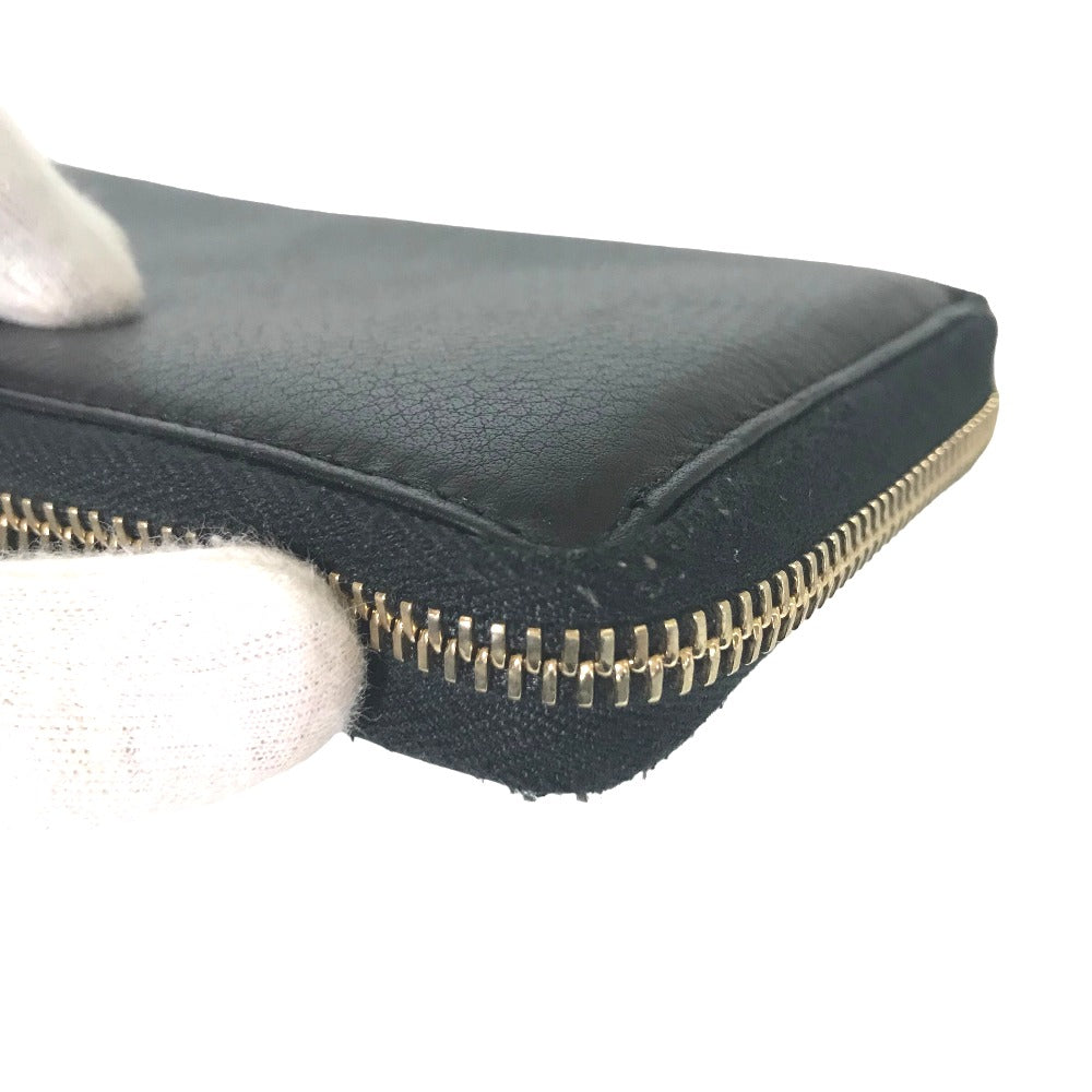 GUCCI Long Wallet Purse 308004 0359 leather black Round zip Soho Women Used
