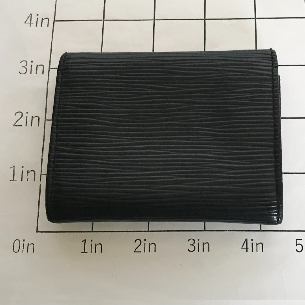 LOUIS VUITTON Coin case  M63412 Epi Leather black Compact wallet Porto Monnaie Simple Coin Purse