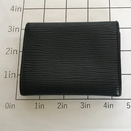 LOUIS VUITTON Coin case  M63412 Epi Leather black Compact wallet Porto Monnaie Simple Coin Purse